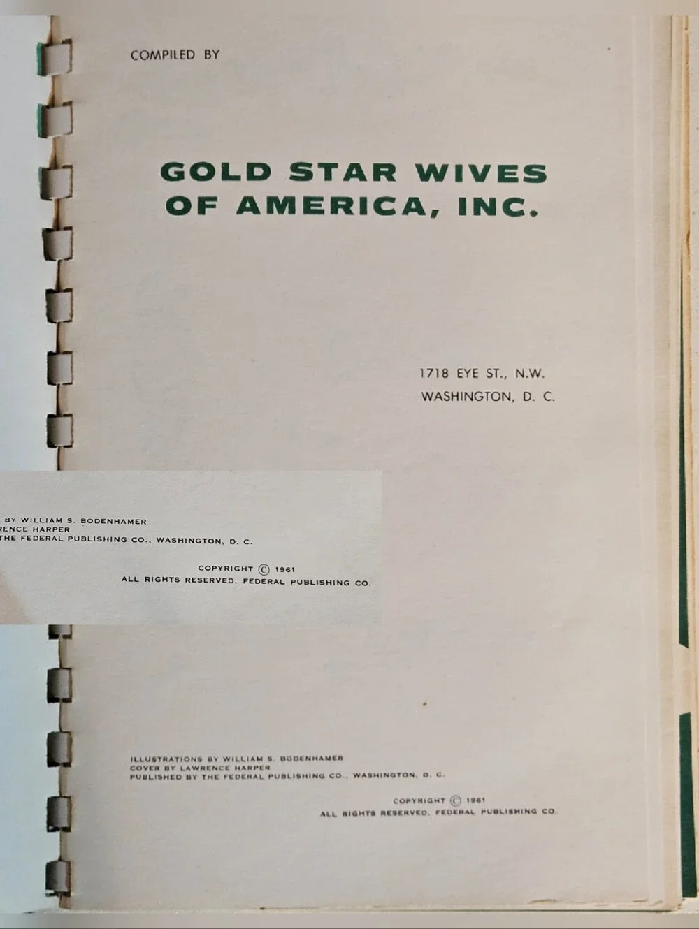 RARE - Who's Who in the Kitchen - 1961 Recipe Book